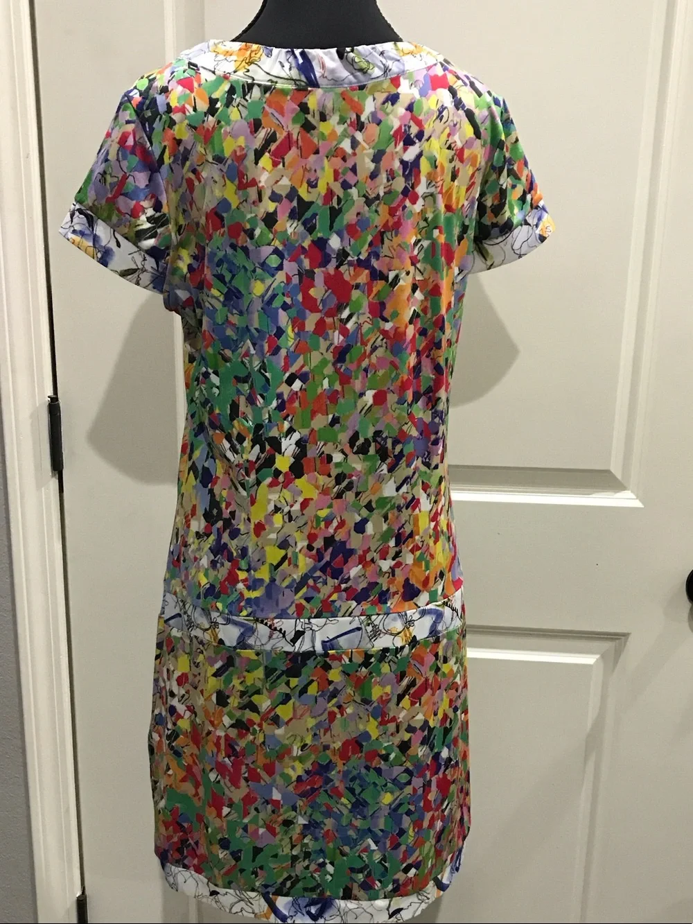 Isle by Melis Kozan Abstract Boutique Colorful Shift dress made in Turkey